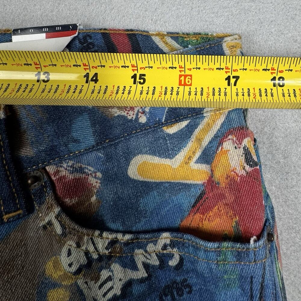 Tommy Hilfiger Jeans Deadstock NWT Y2K Tropical Parrot Print Bootcut Size 13 - Picture 14 of 16